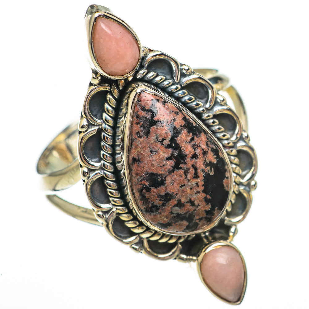 Fireworks Obsidian Rings handcrafted by Anasilvercos - RING70341