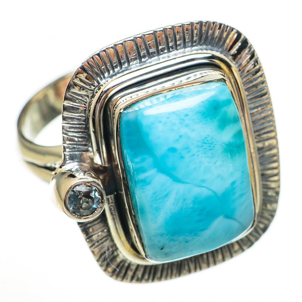 Larimar Rings handcrafted by Anasilvercos - RING70348