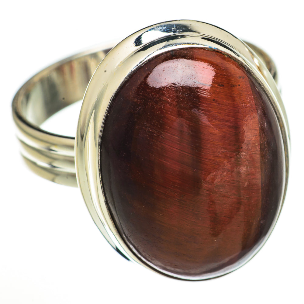Red Tiger Eye Rings handcrafted by Anasilvercos - RING70357