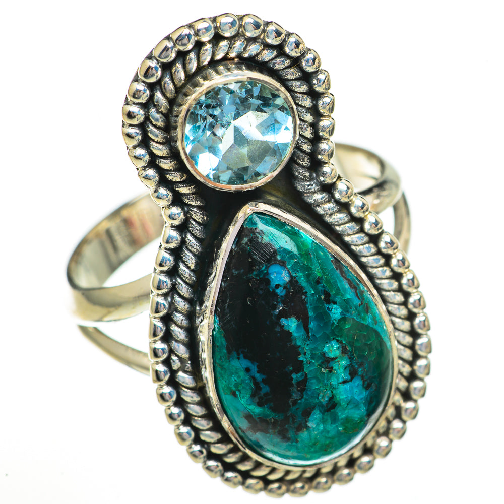 Chrysocolla Rings handcrafted by Anasilvercos - RING70390