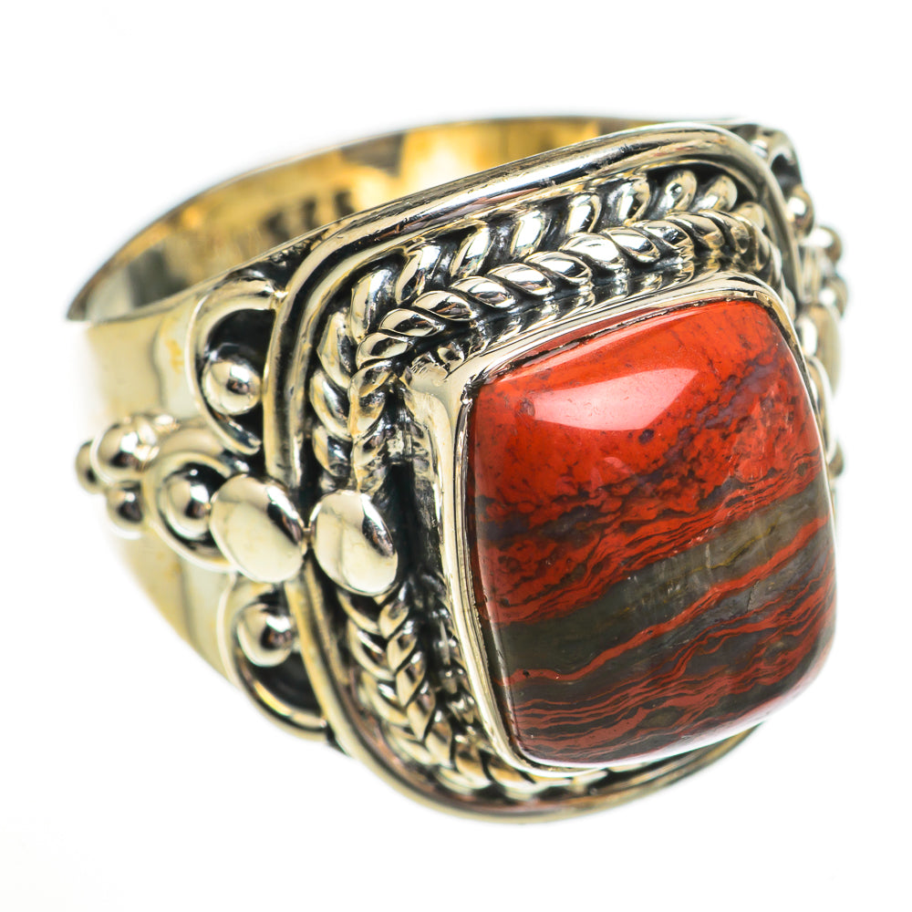 Red Jasper Rings handcrafted by Anasilvercos - RING70391