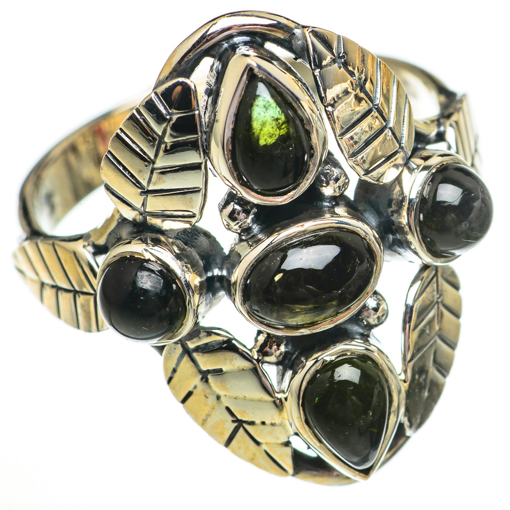 Green Tourmaline Rings handcrafted by Anasilvercos - RING70422