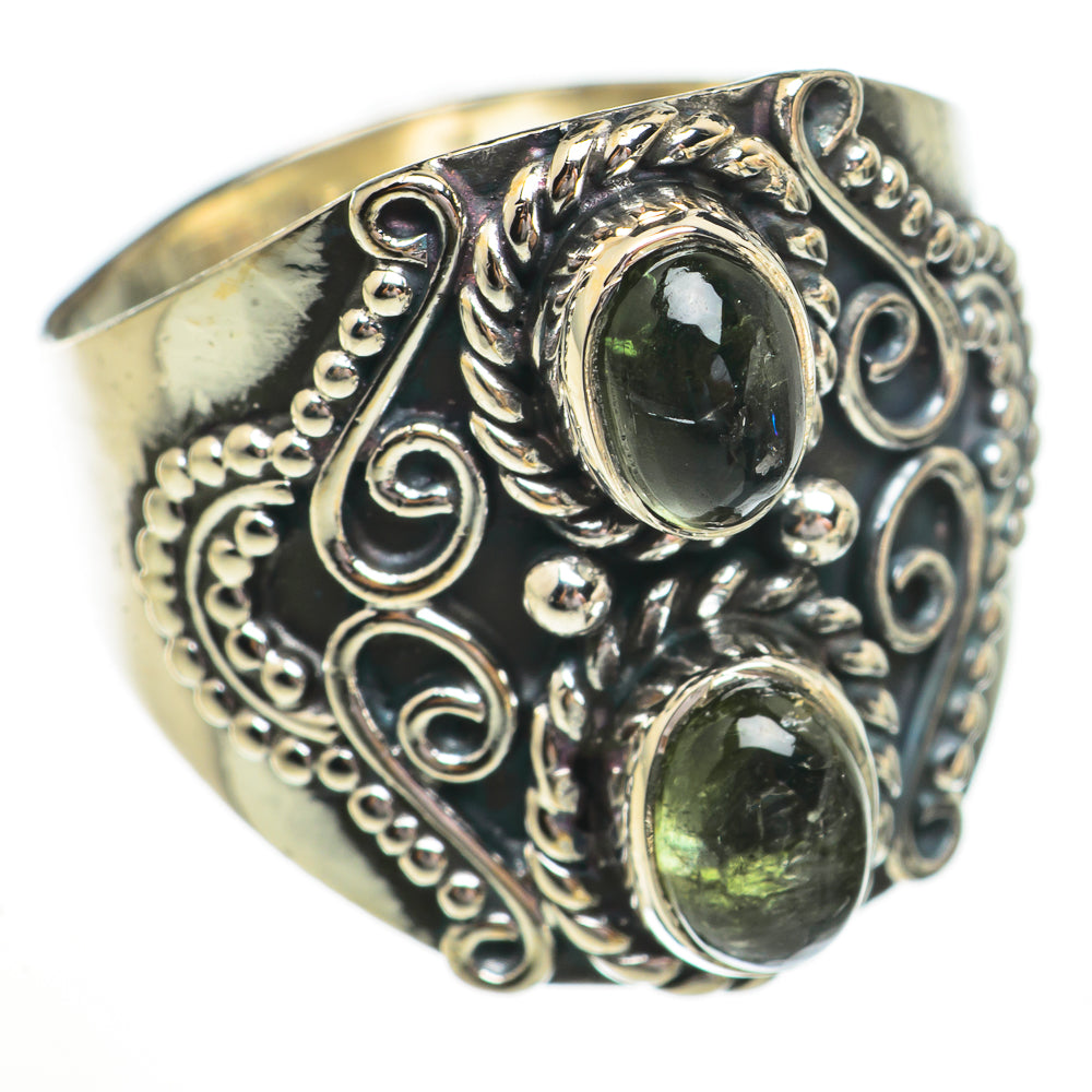 Green Tourmaline Rings handcrafted by Anasilvercos - RING70423