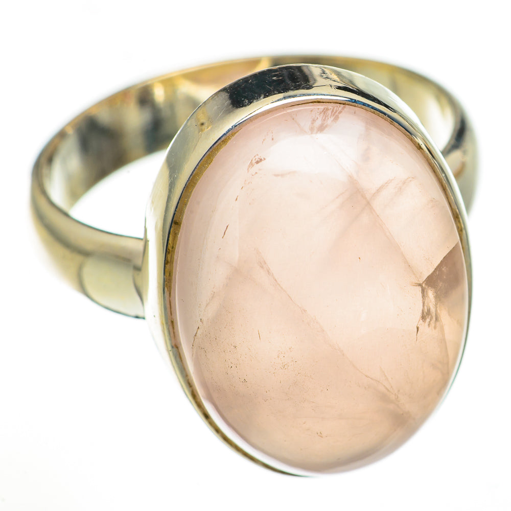 Rose Quartz Rings handcrafted by Anasilvercos - RING70435