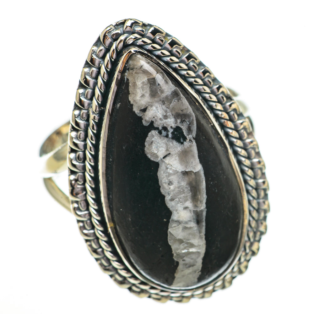 Orthoceras Fossil Rings handcrafted by Anasilvercos - RING70439