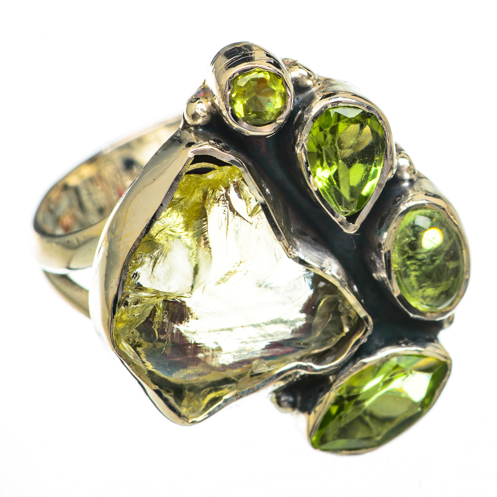 Green Amethyst Rings handcrafted by Anasilvercos - RING70477