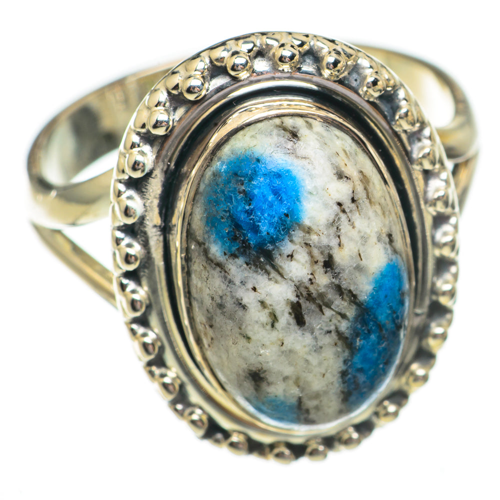 K2 Blue Azurite Rings handcrafted by Anasilvercos - RING70482