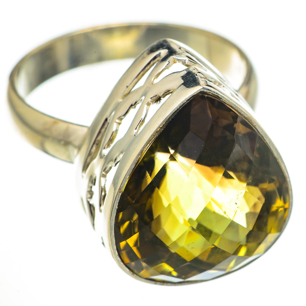 Olive Quartz Rings handcrafted by Anasilvercos - RING70489