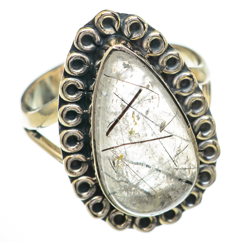 Tourmalinated Quartz Rings handcrafted by Anasilvercos - RING70509