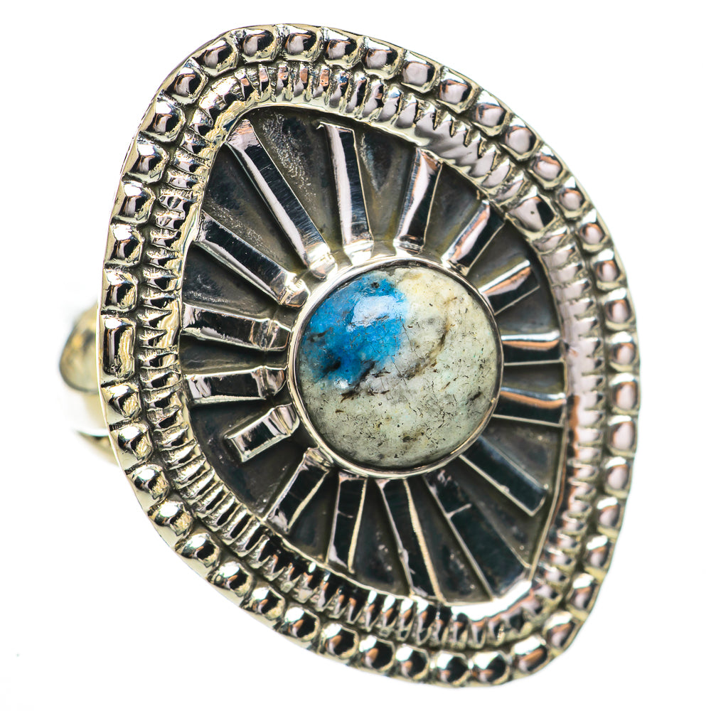 K2 Blue Azurite Rings handcrafted by Anasilvercos - RING70518
