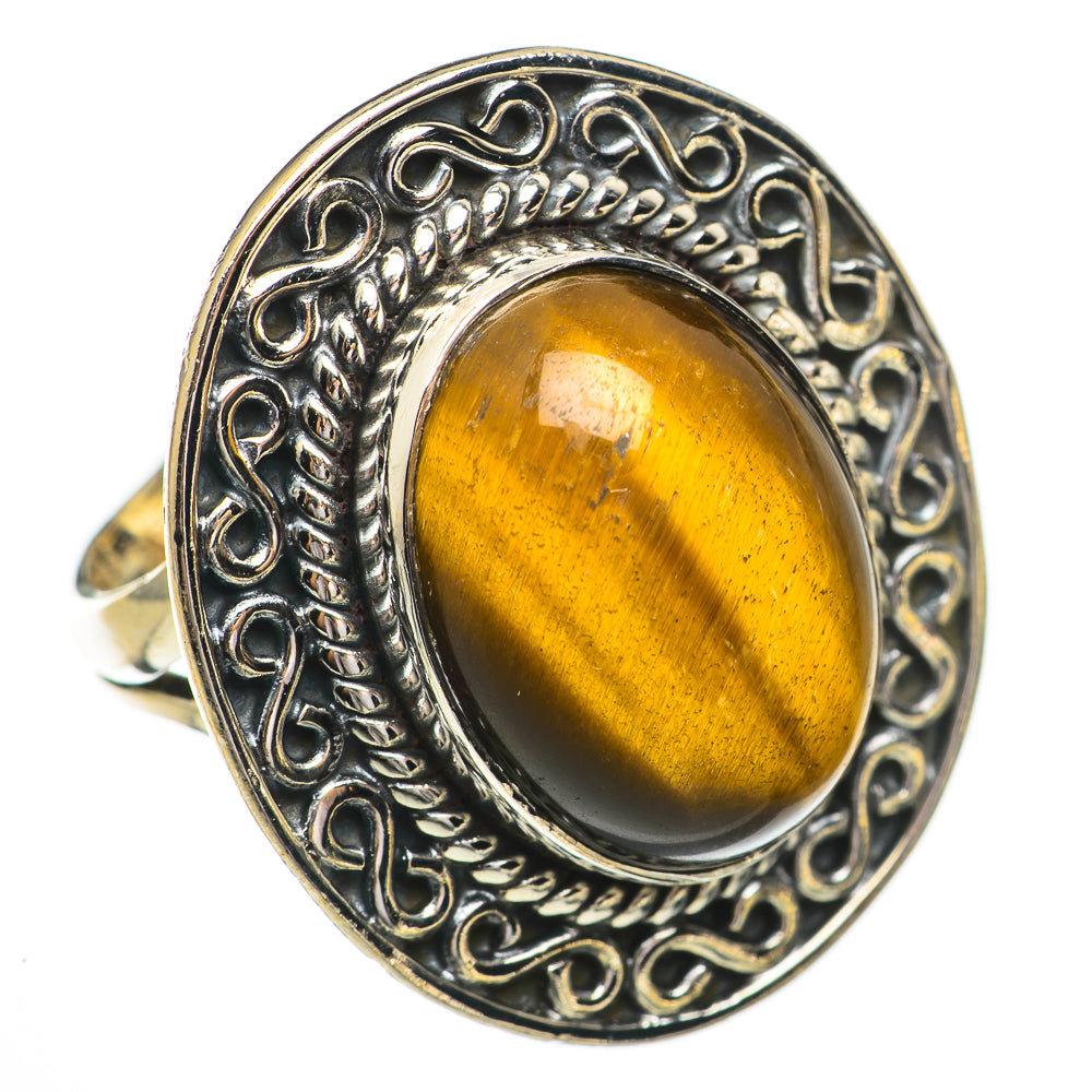 Tiger Eye Rings handcrafted by Anasilvercos - RING70527