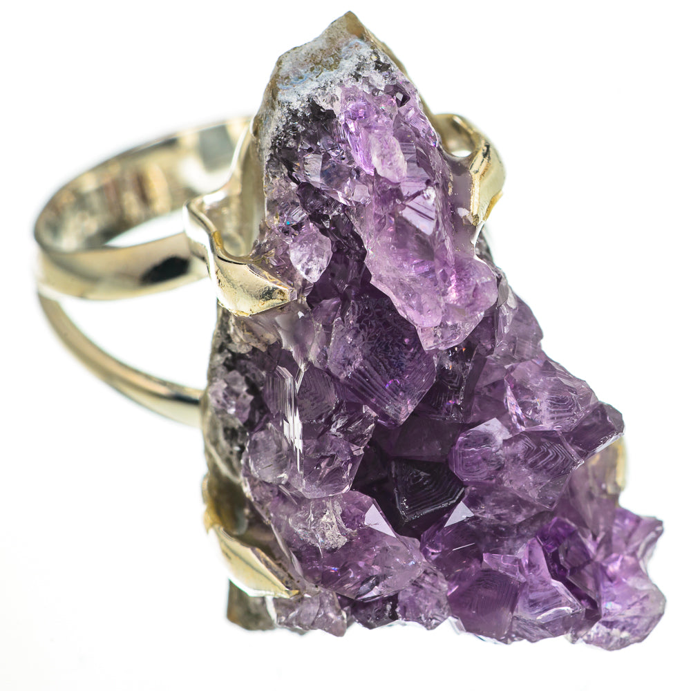 Amethyst Crystal Rings handcrafted by Anasilvercos - RING70536