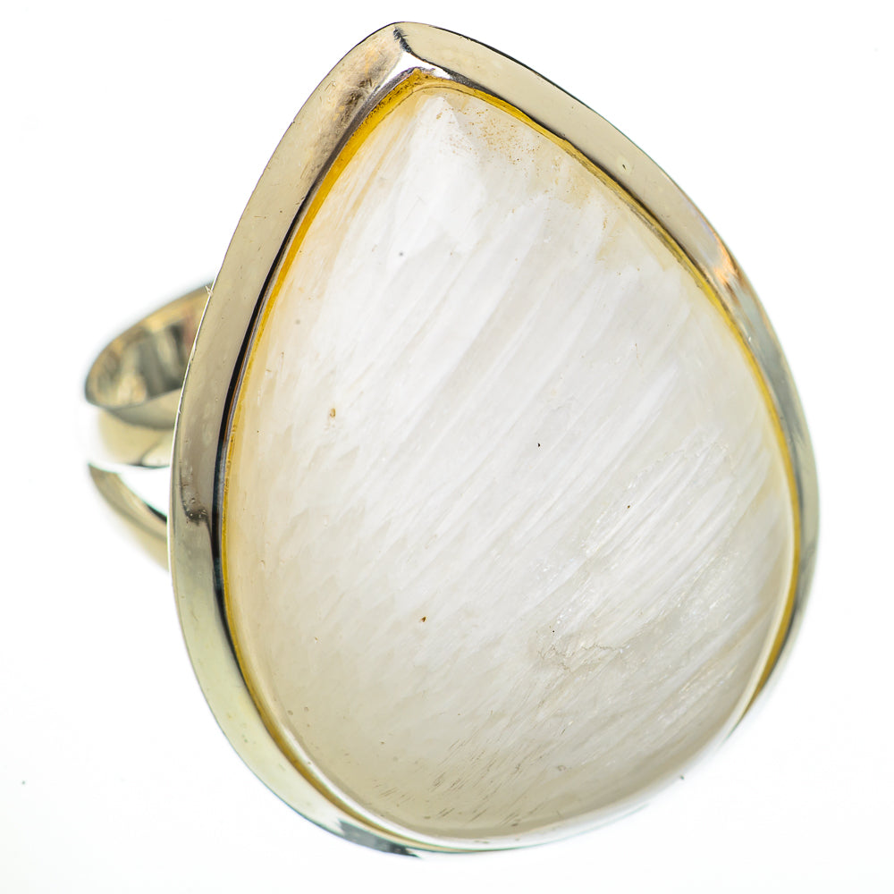White Scolecite Rings handcrafted by Anasilvercos - RING70547