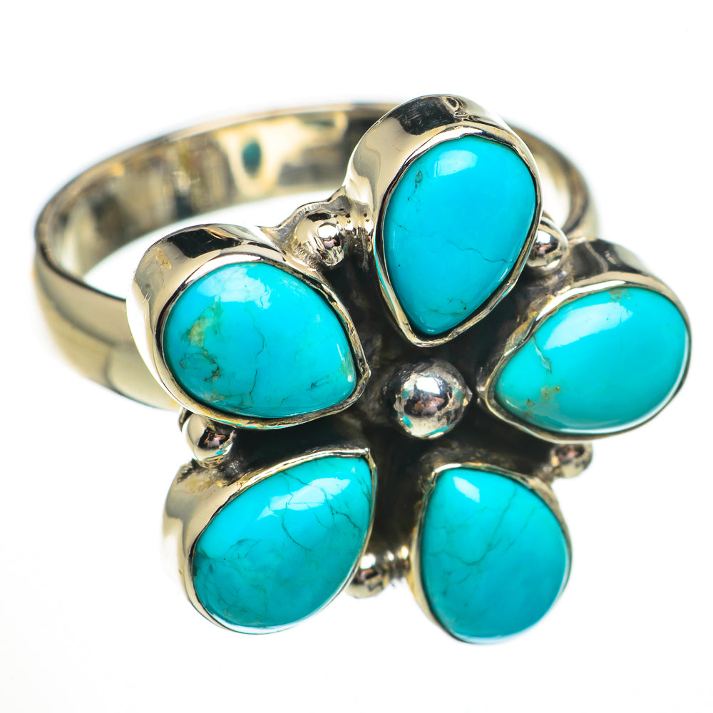 Arizona Turquoise Rings handcrafted by Anasilvercos - RING70567