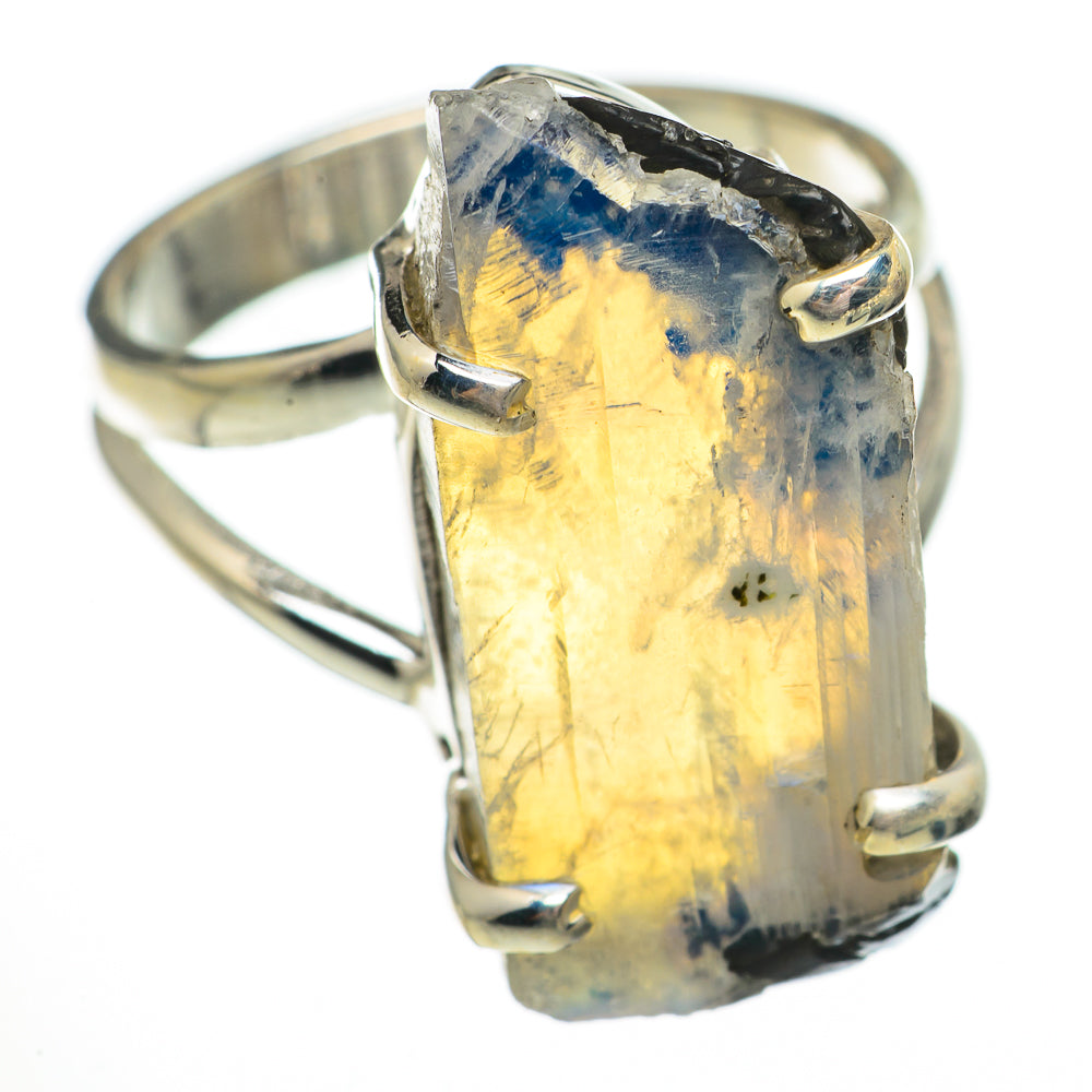Rainbow Moonstone Rings handcrafted by Anasilvercos - RING70602