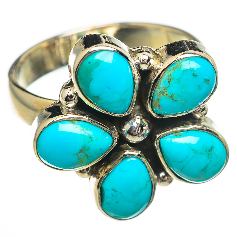 Arizona Turquoise Rings handcrafted by Anasilvercos - RING70612