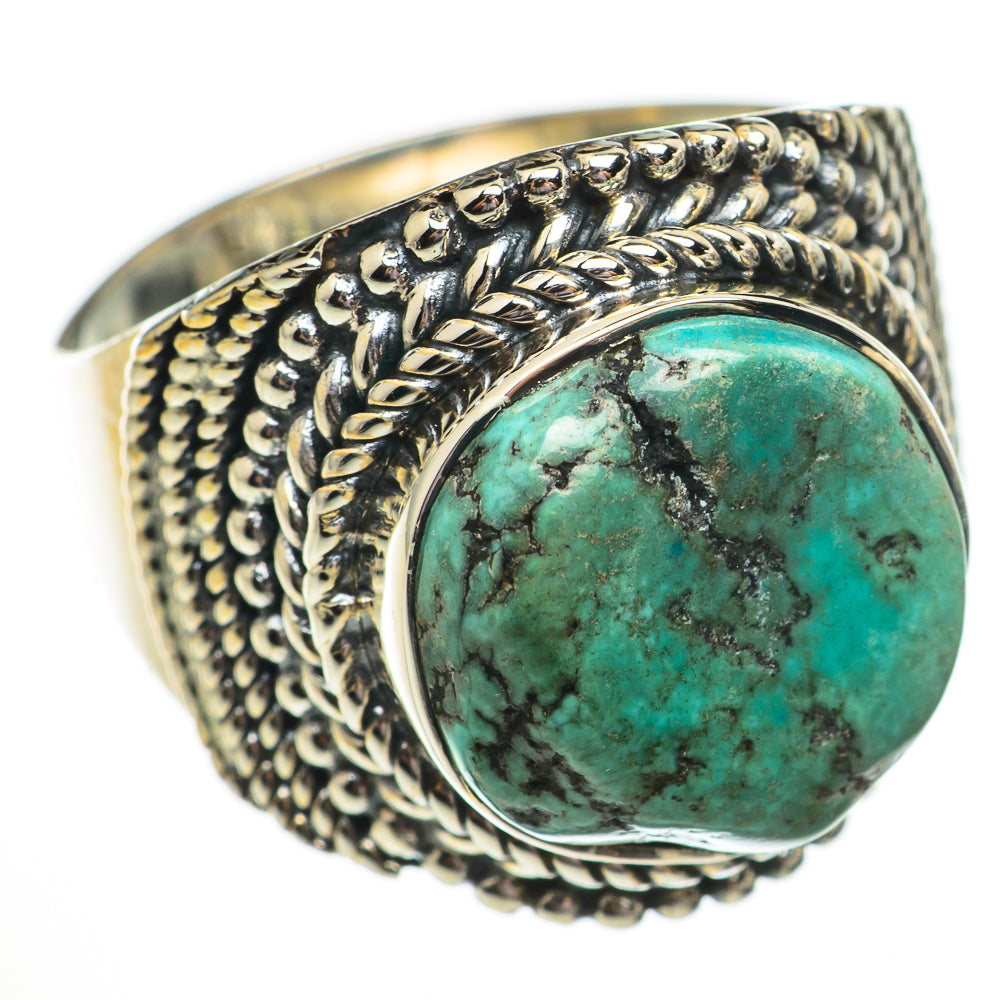Tibetan Turquoise Rings handcrafted by Anasilvercos - RING70613