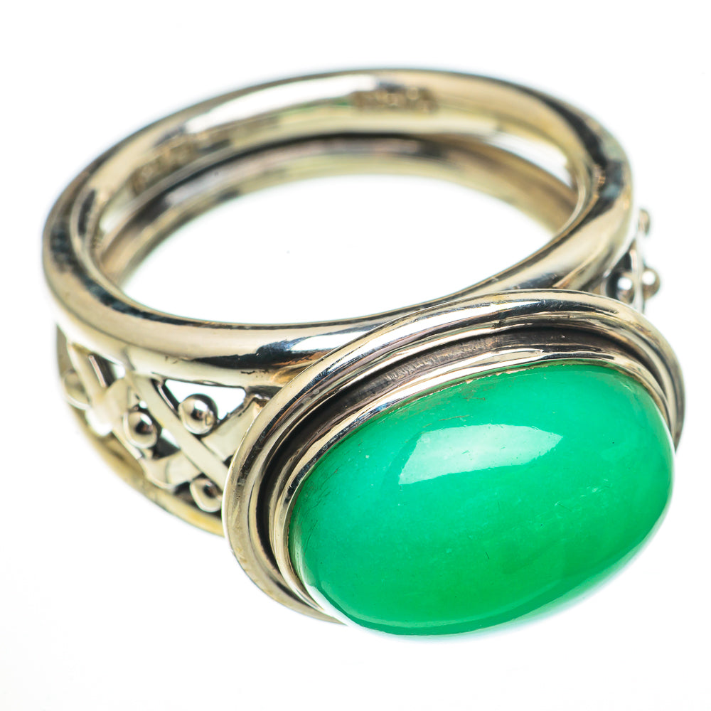 Chrysoprase Rings handcrafted by Anasilvercos - RING70614