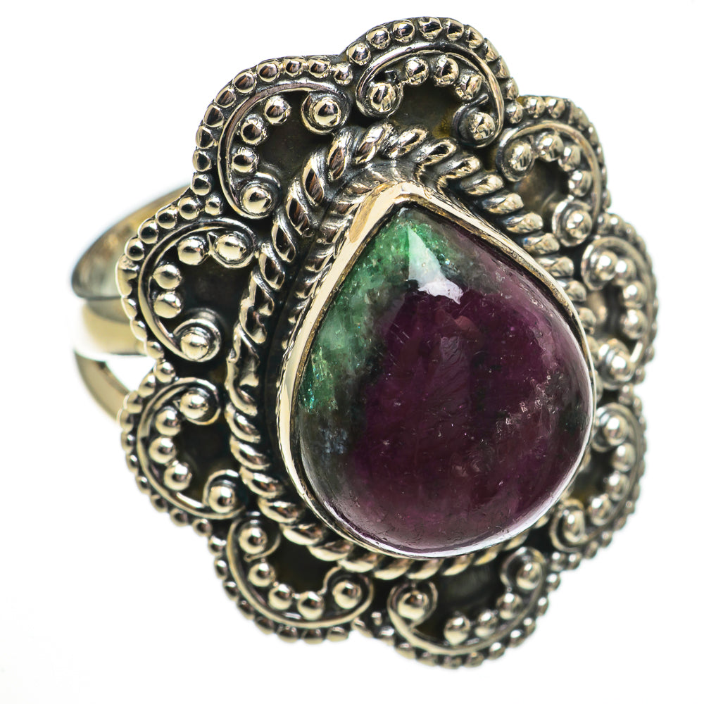 Ruby Zoisite Rings handcrafted by Anasilvercos - RING70625