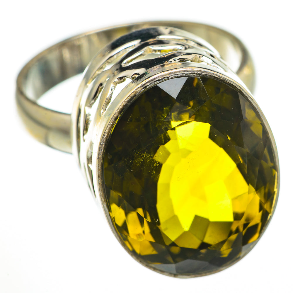 Olive Quartz Rings handcrafted by Anasilvercos - RING70646