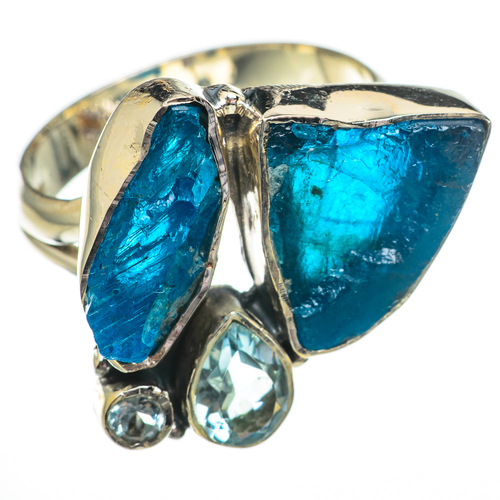Blue Fluorite Rings handcrafted by Anasilvercos - RING70653