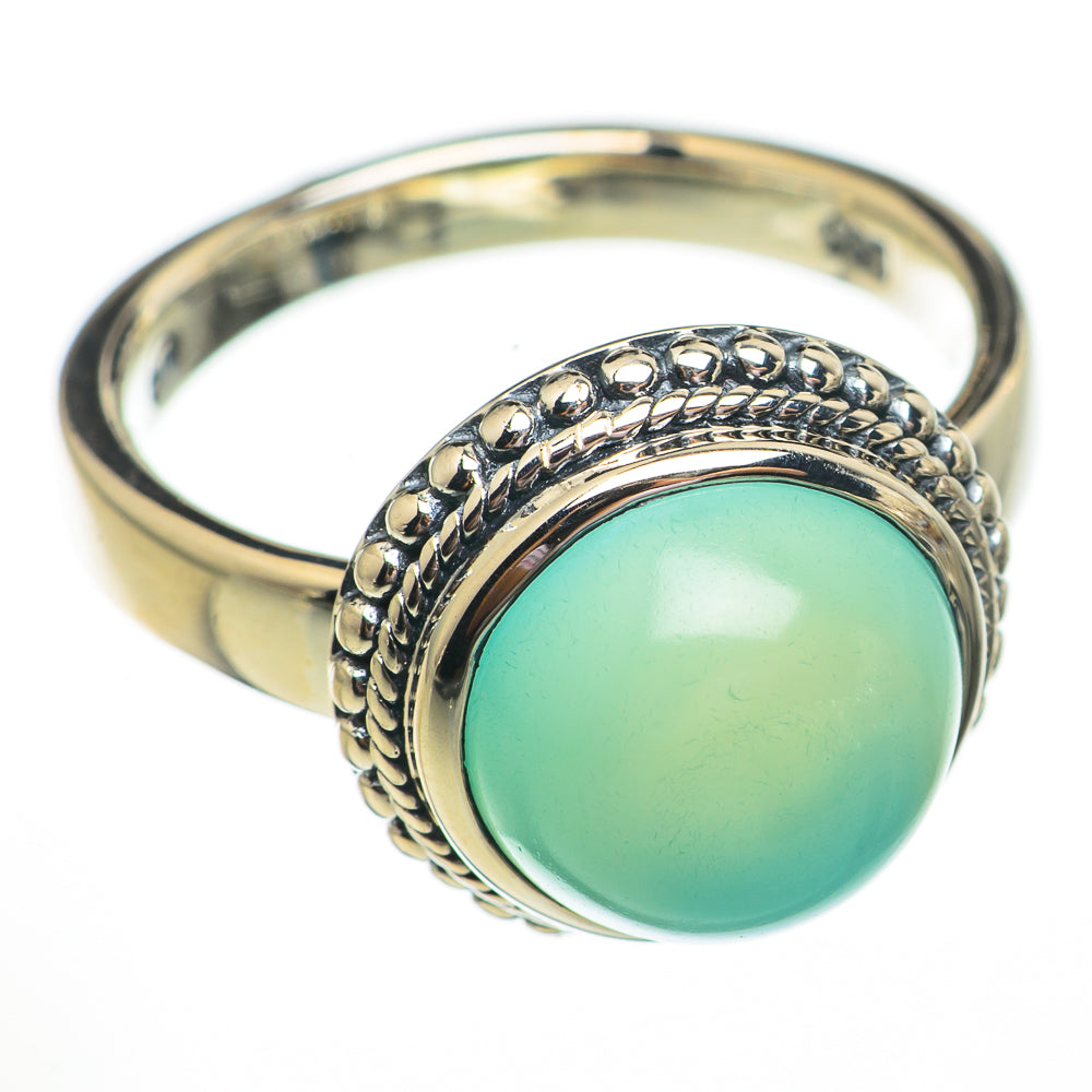 Aqua Chalcedony Rings handcrafted by Anasilvercos - RING70654