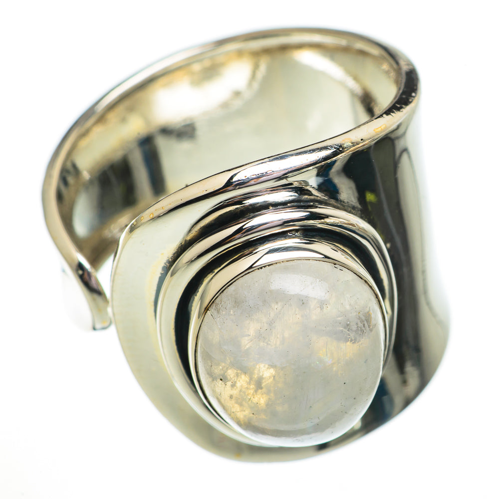 Rainbow Moonstone Rings handcrafted by Anasilvercos - RING70677