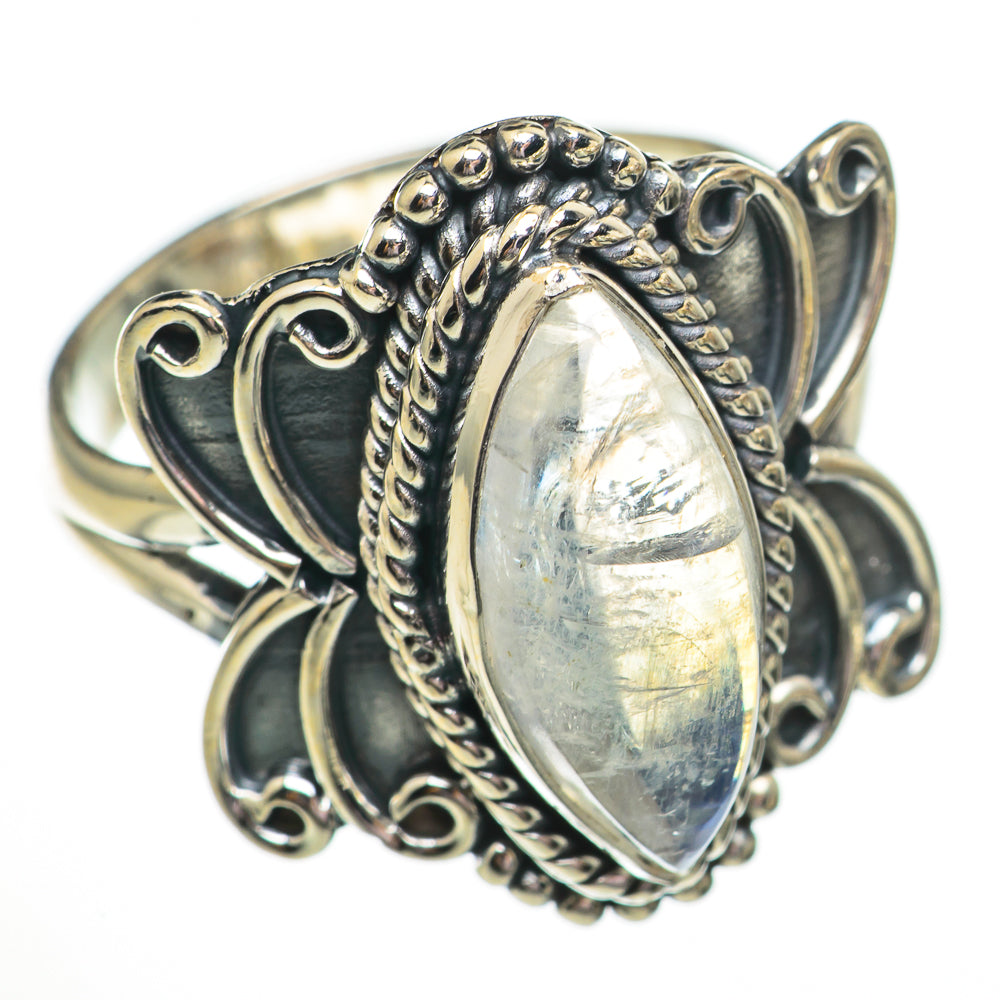 Rainbow Moonstone Rings handcrafted by Anasilvercos - RING70678