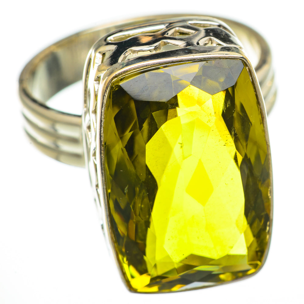 Olive Quartz Rings handcrafted by Anasilvercos - RING70684