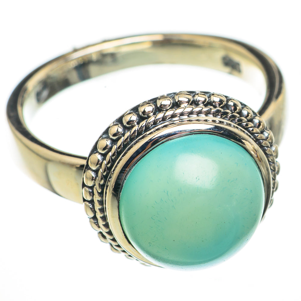 Aqua Chalcedony Rings handcrafted by Anasilvercos - RING70689