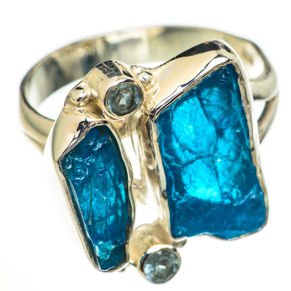Blue Fluorite Rings handcrafted by Anasilvercos - RING70691