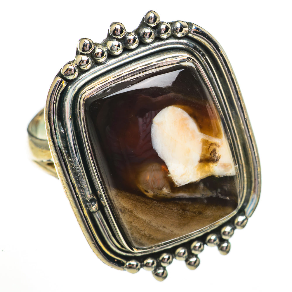 Peanut Wood Jasper Rings handcrafted by Anasilvercos - RING70699