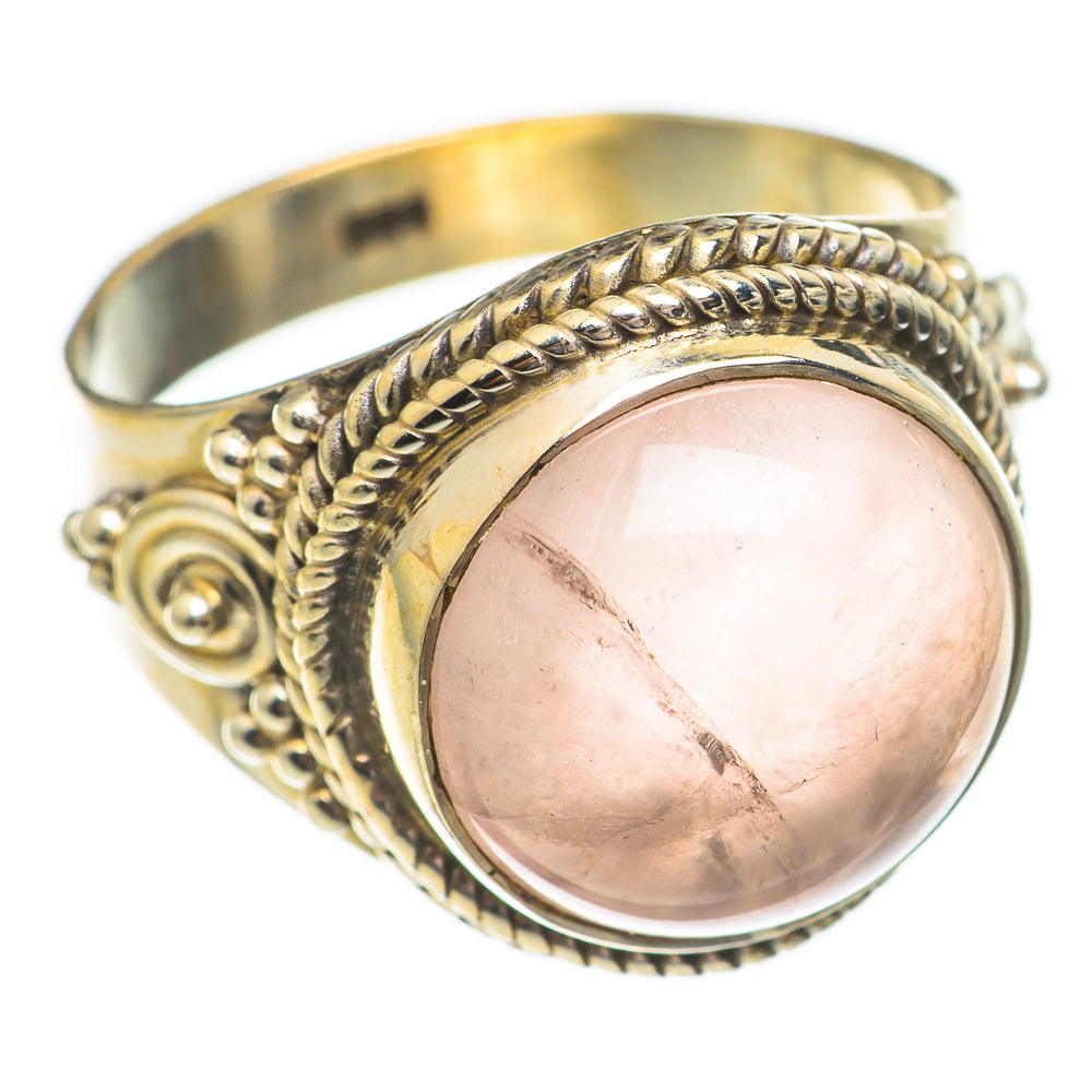 Rose Quartz Rings handcrafted by Anasilvercos - RING70709