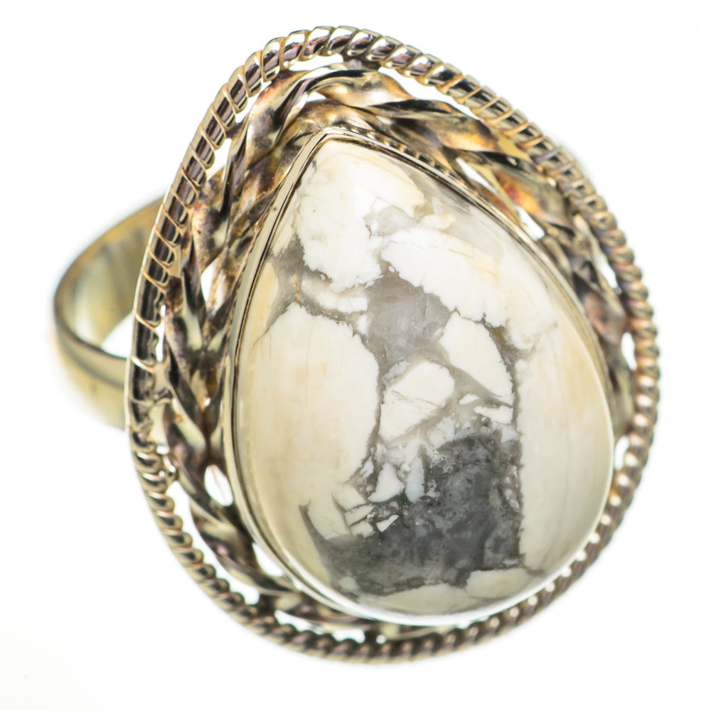 Howlite Rings handcrafted by Anasilvercos - RING70714