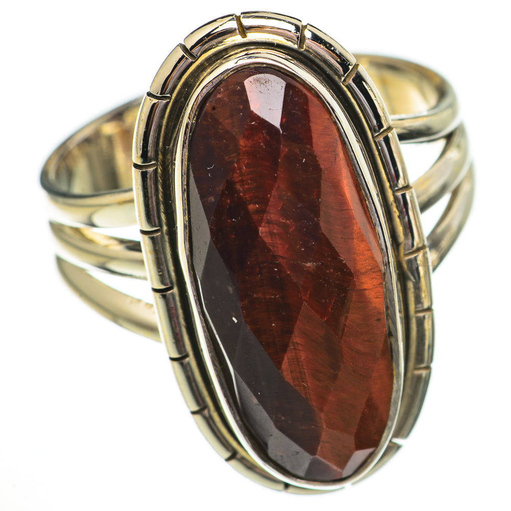 Red Tiger Eye Rings handcrafted by Anasilvercos - RING70735