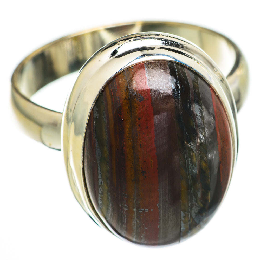 Red Tiger Eye Rings handcrafted by Anasilvercos - RING70736