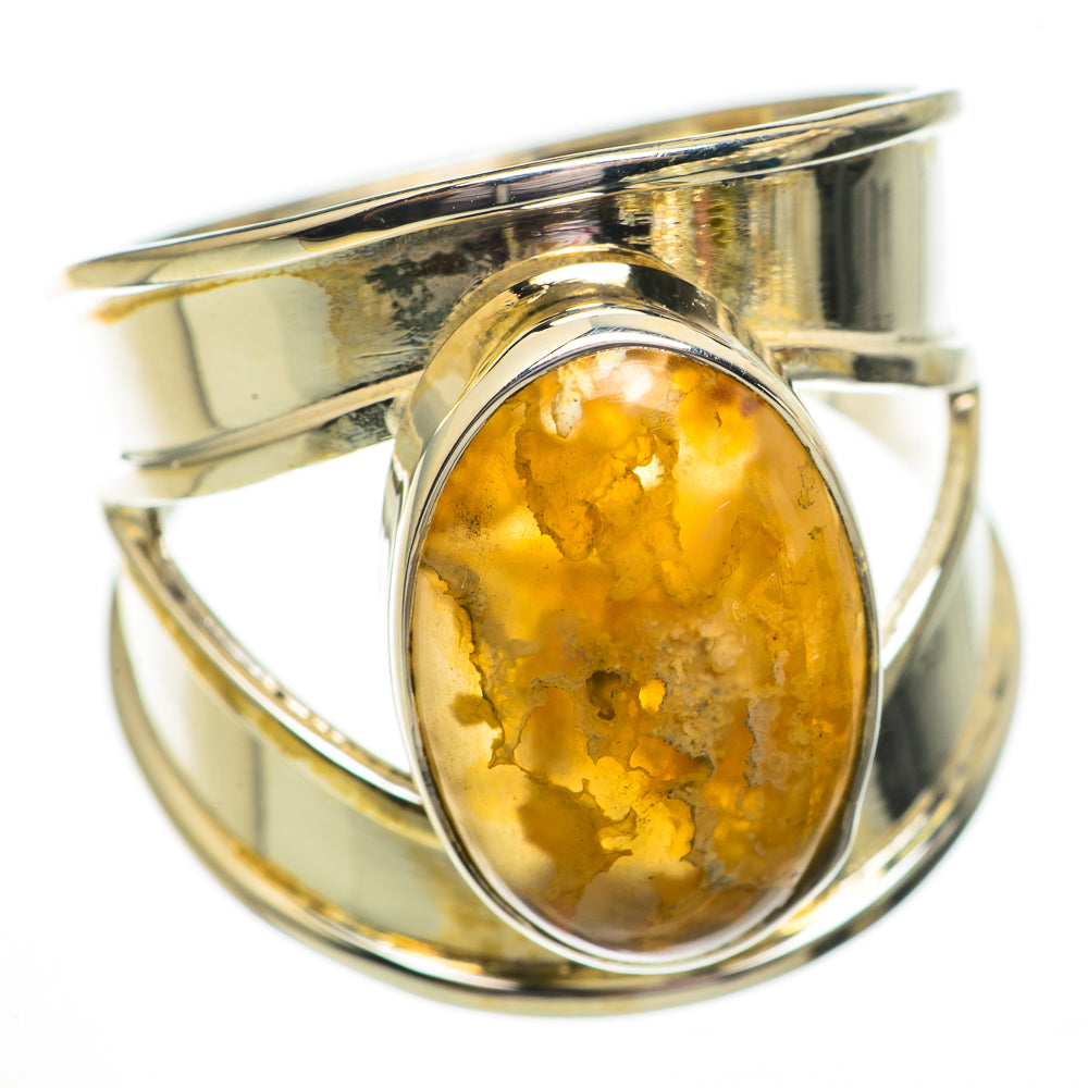 Plume Agate Rings handcrafted by Anasilvercos - RING70737