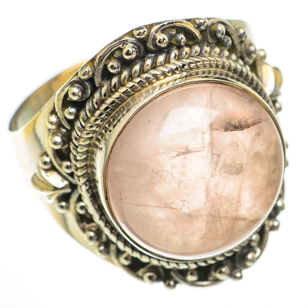 Rose Quartz Rings handcrafted by Anasilvercos - RING70741