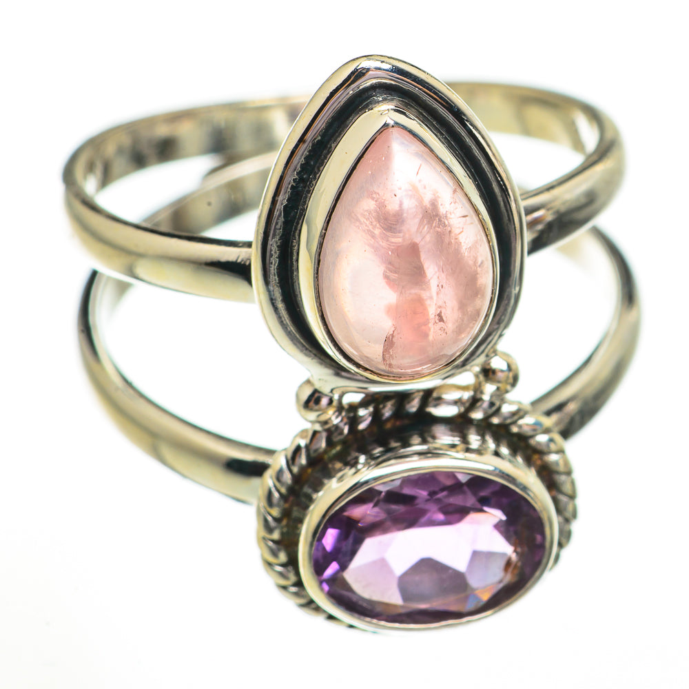 Rose Quartz Rings handcrafted by Anasilvercos - RING70792