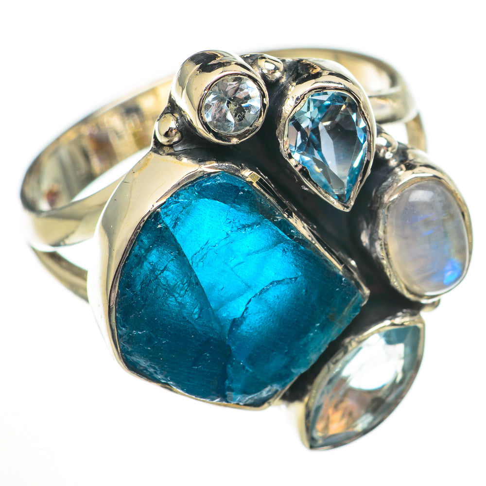 Blue Fluorite Rings handcrafted by Anasilvercos - RING70797
