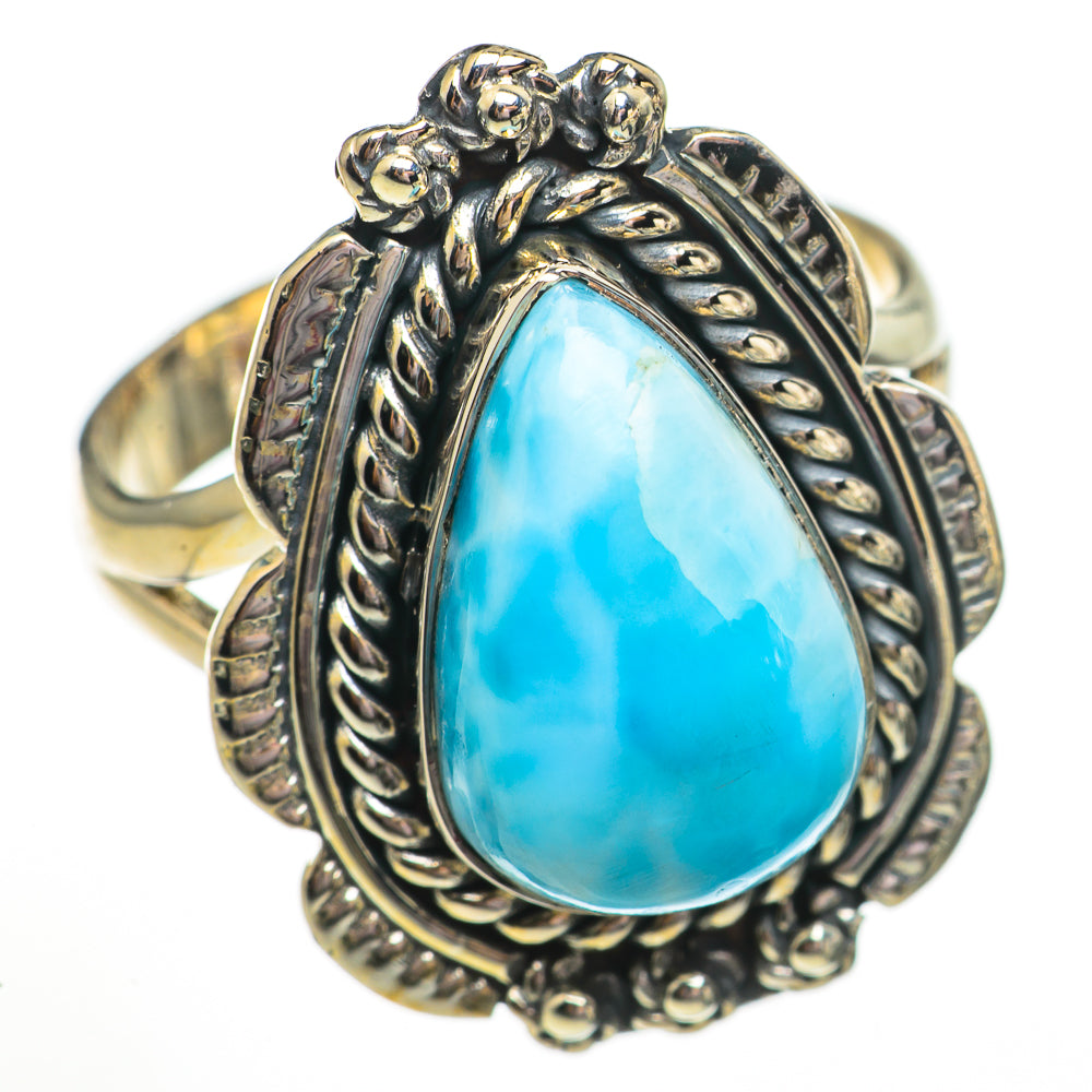 Larimar Rings handcrafted by Anasilvercos - RING70799