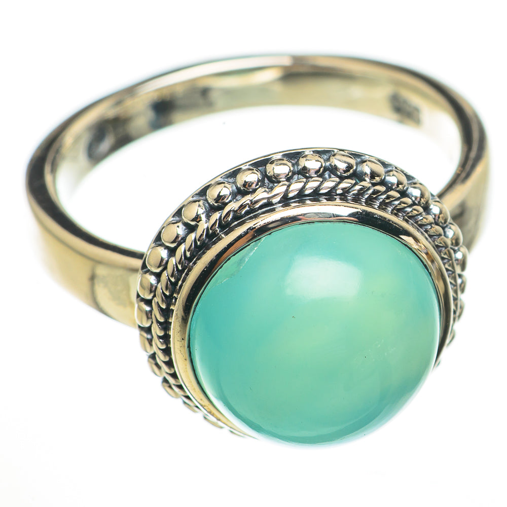 Aqua Chalcedony Rings handcrafted by Anasilvercos - RING70801