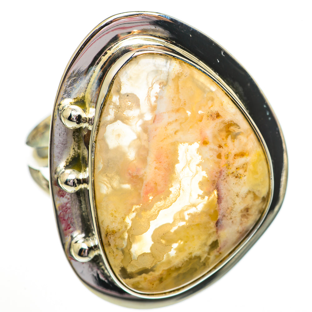 Plume Agate Rings handcrafted by Anasilvercos - RING70824