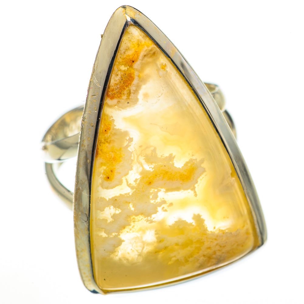 Plume Agate Rings handcrafted by Anasilvercos - RING70825