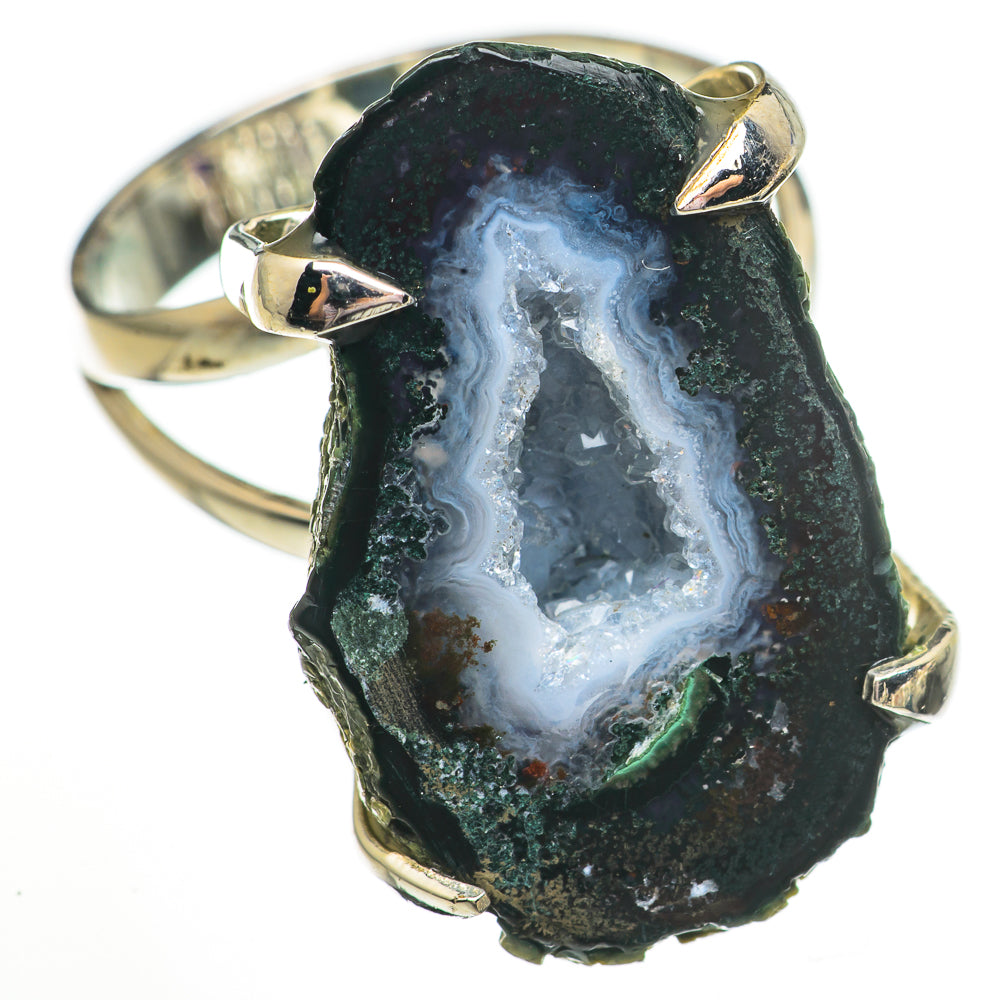 Coconut Geode Druzy Rings handcrafted by Anasilvercos - RING70838