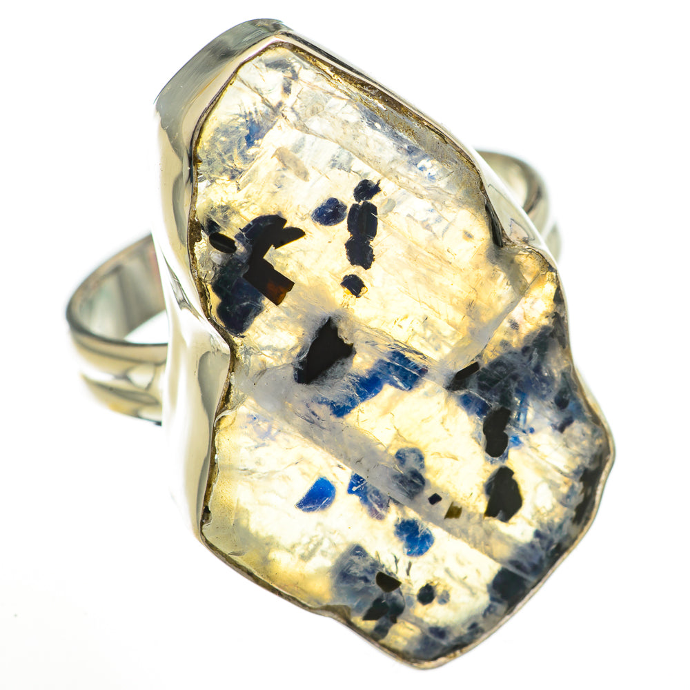 Rainbow Moonstone Rings handcrafted by Anasilvercos - RING70839