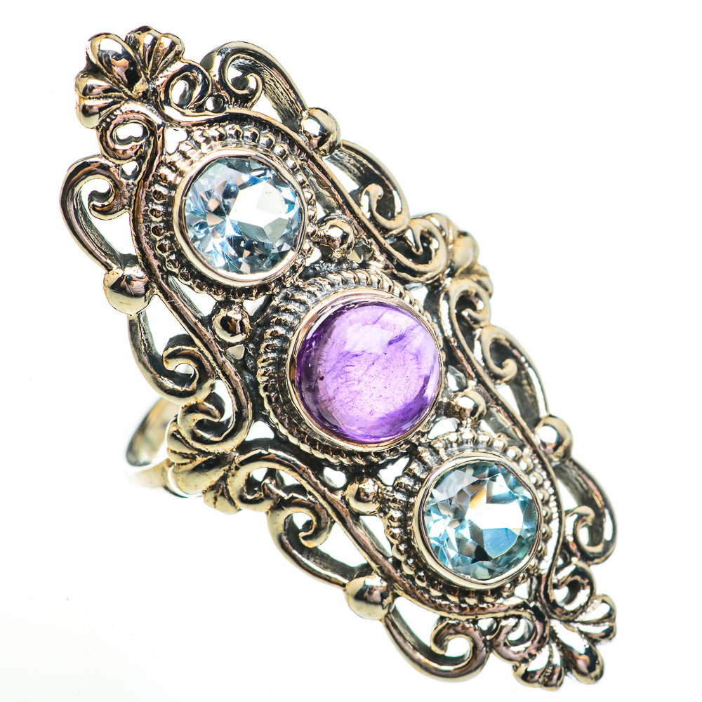 Blue Topaz Rings handcrafted by Anasilvercos - RING70845