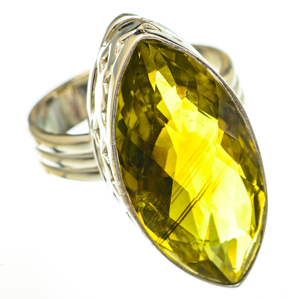 Olive Quartz Rings handcrafted by Anasilvercos - RING70849