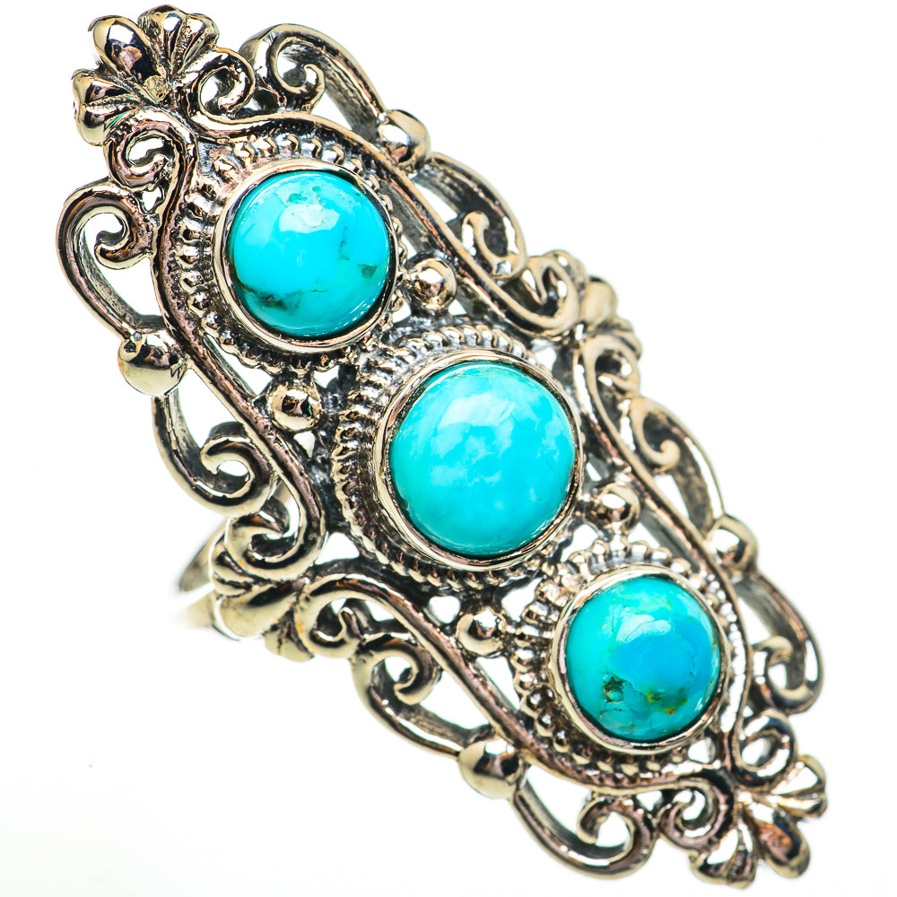 Tibetan Turquoise Rings handcrafted by Anasilvercos - RING70854