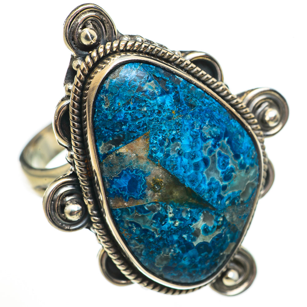 Chrysocolla In Quartz Rings handcrafted by Anasilvercos - RING70858